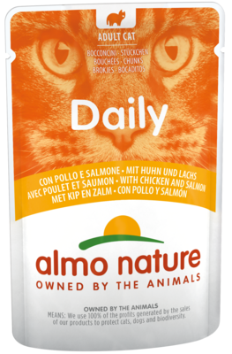Almo Nature Adult Cat Daily con Pollo e Salmone (пауч)