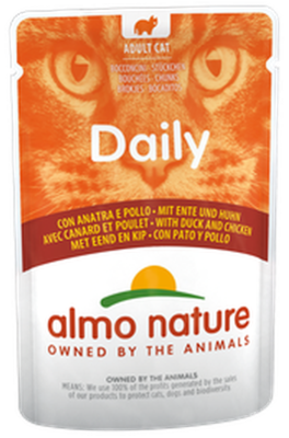 Almo Nature Adult Cat Daily con Anatra e Pollo (пауч)