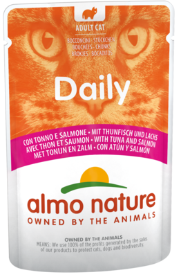 Almo Nature Adult Cat Daily con Tonno e Salmone (пауч)