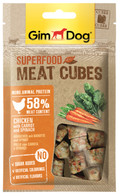 Gimdog Meat Cubes Chicken with Carrot and Spinach