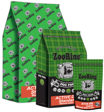 ZooRing Active Dog Standart Мясной Микс и Рис
