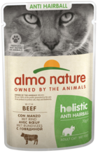 Almo Nature Holistic Anti Hairball Adult Cat with Beef (пауч)