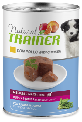 Natural TRAINER Medium & Maxi Puppy & Junior with Chicken (банка)