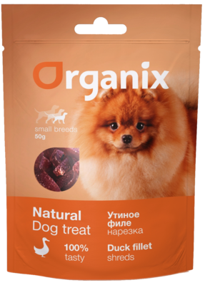 Organix Small Breeds Natural Dog Treat Утиное Филе Нарезка