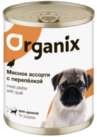 Organix Мясное Ассорти с Перепёлкой для Щенков (банка)
