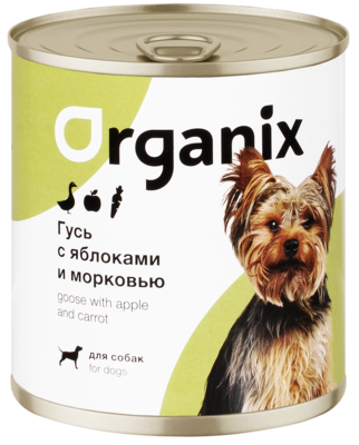 Organix Гусь с Яблоками и Морковью для Собак (банка)
