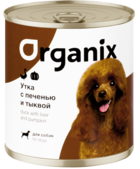 Organix Утка с Печенью и Тыквой для Собак (банка)