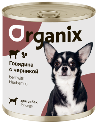 Organix Говядина с Черникой для Собак (банка)