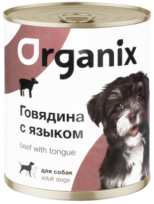 Organix Говядина с Языком для Собак (банка)