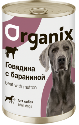 Organix Говядина с Бараниной для Собак (банка)