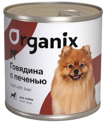 Organix Говядина с Печенью для Собак (банка)