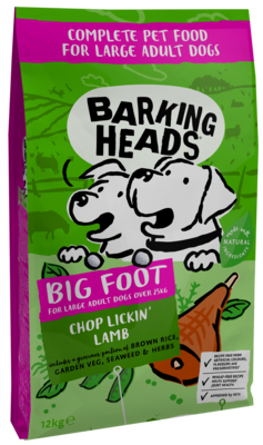 Barking Heads Big Foot for Large Adult Dogs Over 25kg Chop Lickin' Lamb