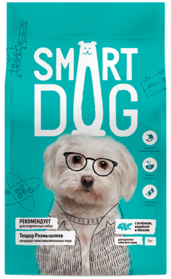 Smart Dog с Ягнёнком, Индейкой и Лососем для Взрослых Собак Всех Пород