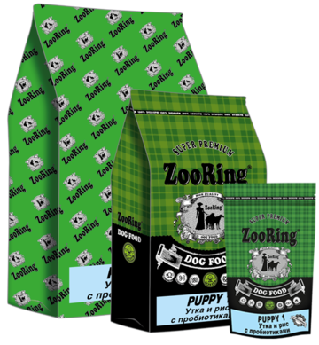 ZooRing Puppy 1 Утка и Рис с Пробиотиками