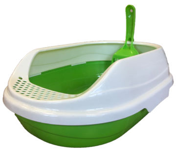 Homecat Туалет для Кошек Овальный Зелёный в Комплекте с Совком