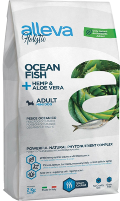 alleva Holistic Ocean Fish + Hemp & Aloe Vera Adult Mini Dog