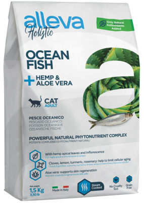 alleva Holistic Ocean Fish + Hemp & Aloe vera Cat Adult