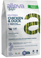 alleva Holistic Neutered Chicken & Duck + Sugarcane fiber & Ginseng Cat Adult