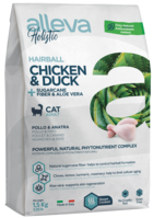 alleva Holistic Hairball Chicken & Duck + Sugarcane fiber & Aloe vera Cat Adult