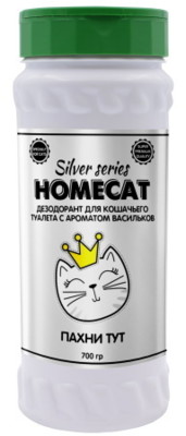 Homecat Silver Series Дезодорант для кошачьего туалета с ароматом васильков Пахни Тут
