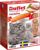 Buffet Menu for Cat Premium Мясные Кусочки в Желе Мясной Микс (тетра пак)