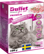 Buffet Menu for Cat Premium Мясные Кусочки в Желе с Ягнёнком (тетра пак)