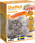 Buffet Menu for Cat Premium Мясные Кусочки в Желе с Говядиной (тетра пак)