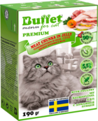 Buffet Menu for Cat Premium Мясные Кусочки в Желе с Домашней Птицей (тетра пак)