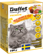 Buffet Menu for Cat Premium Мясные Кусочки в Желе с Куриной Печенью (тетра пак)