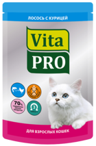 Vita Pro для Взрослых Кошек Лосось с Курицей (пауч)
