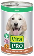 Vita Pro Мясное Меню для Собак Дичь (банка)