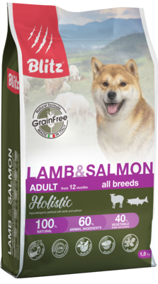 Blitz Holistic Lamb & Salmon Adult All Breeds