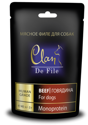 Clan De File Мясное Филе для Собак Говядина