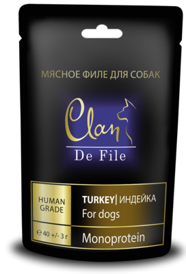 Clan De File Мясное Филе для Собак Индейка