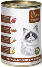 Clan Classic Мясное Ассорти: Баранина Паштет для Кошек (банка)