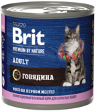 Brit Premium by Nature Adult Говядина (банка)