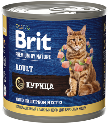 Brit Premium by Nature Adult Курица (банка)