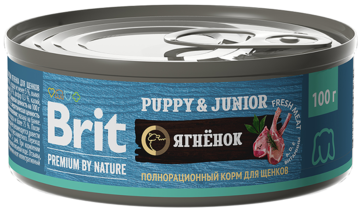 Brit Premium by Nature Puppy & Junior Ягнёнок (банка)