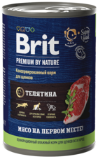 Brit Premium by Nature Консервированный Корм для Щенков Телятина (банка)