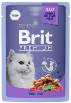 Brit Premium with Cod Fish (в желе, пауч)