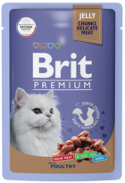 Brit Premium with Poultry (в желе, пауч)