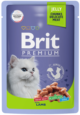 Brit Premium with Lamb (в желе, пауч)