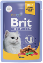 Brit Premium with Tuna (в желе, пауч)