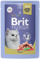 Brit Premium with Trout (в желе, пауч)