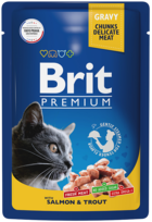 Brit Premium with Salmon & Trout (в соусе, пауч)