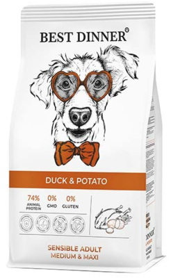 Best Dinner Duck & Potato Sensible Adult Medium & Maxi