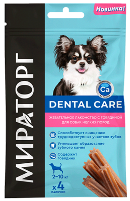 Мираторг Dental Care Жевательное Лакомство с Говядиной для Собак Мелких Пород