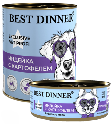 Best Dinner Exclusive Vet Profi Urinary Индейка с Картофелем (банка)