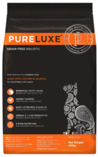 PureLuxe Elite Nutrition for Longhair Cats Made with Chicken & Salmon for Cats & Kittens with Longhair