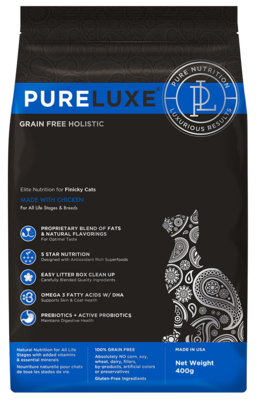 PureLuxe Elite Nutrition for Finicky Cats Made with Chicken for All Life Stages & Breeds